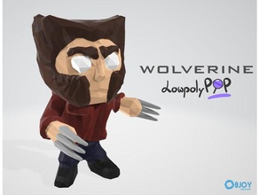 wolverine lowpolypop brinquedos jogos a figura figurine divertido herói logan objoy xmen 3d print model - Mito3D