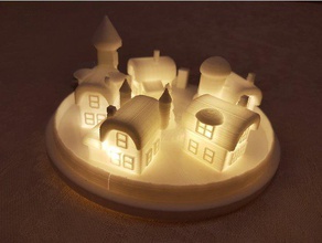Weihnachten elf Stadt-Lampe Dekor nsfw 3d print model - Mito3D