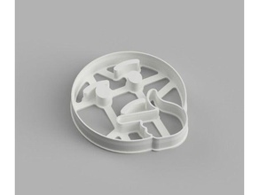 pensando emoji cortador de cookie a cozinha jantar cookiecutter 3d print model - Mito3D