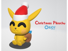natale pikachu i giocattoli giochi carino figurina kawaii santa 3d print model - Mito3D