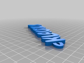 mi personalizados iamburnystext nombre llavero mando organización 3d print model - Mito3D