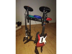 la guitarra de guitar hero titular del kit batería juguete juego accesorios 3d print model - Mito3D