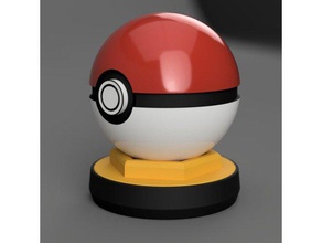 pok&eacute bola além do suporte de exposição amiibo estilo brinquedo jogo os acessórios nintendo a mudar pokmon pokemonletsgo 3d print model - Mito3D