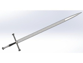 aragorns swordand&uacuteril props lord rings lotr swords 3d print model - Mito3D