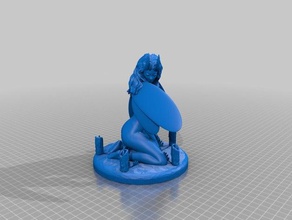 succubus heykeller mumlar kadın kız çıplak pentagram 3d print model - Mito3D