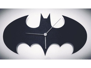 batman logo wall clock ikea stomma household nsfw 3d print model - Mito3D