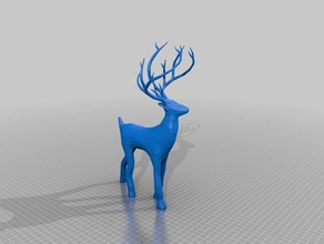renna in low poly animali reindeere 3d print model - Mito3D