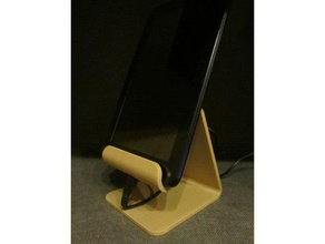 gebogene phonetablet stehen mobile office Telefon stand Holz 3d print model - Mito3D