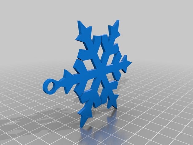 snowflake ornament art christmas tree 3D print model - Mito3D