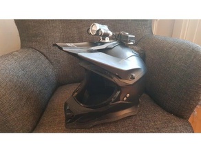 a lâmpada do suporte da bateria bicicleta sujeira capacete de motocross enduro esporte ao ar livre dirtbike diodo emissor luz 3d print model - Mito3D