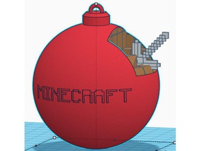 minecraft ornement de noël l'art 3d print model - Mito3D