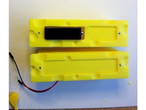 half cheese electronics battery holder enclosure 3d print model - Mito3D