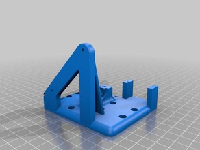 my customized anet a8 e3d v6 carriage bowden mount remix servo holder printer accessories 3d print model - Mito3D