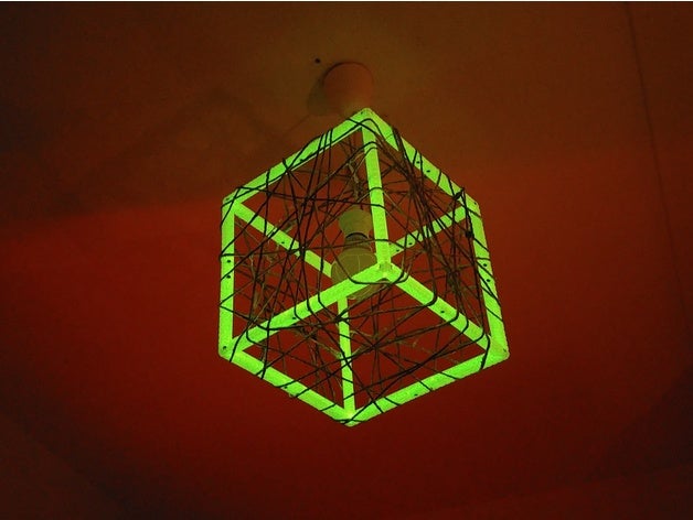 mpf meshcube lamp netzw&uumlrfel lampe decor fluorescent fluoreszierend frame lampenschirm lampshade rahmen wrfel 3D print model - Mito3D