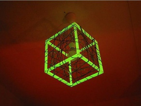 mpf meshcube Lampe netzw&uumlrfel lampe Dekor Leuchtstofflampen fluoreszierend frame lampenschirm Lampenschirm rahmen wrfel 3d print model - Mito3D