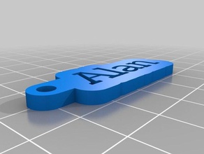 alan key keychains customized 3d print model - Mito3D