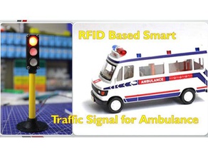 rfid baseado inteligente de sinais trânsito ambulâncias eletrônica 3dprinted 3dprinting arduino leitor o tráfego luz sinal volta 3d print model - Mito3D