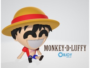 monkey luffy toys games cute fun kawaii objoy one piece pirate 3d print model - Mito3D