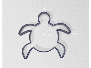 turtle cookie cutter kitchen dining christmas decoration 3d print model - Mito3D