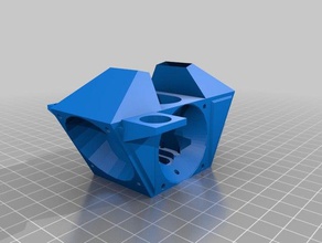 kossel delta del extremo caliente de refrigeración colector e3d v6 remix la impresora partes e3dv6 ventilador monte 2020 3d print model - Mito3D