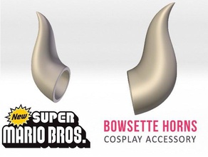 bowsette chifre adereços cosplay new super mario bros 3d print model - Mito3D