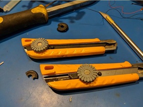 olfa thumb wheelreplacement parts exacto knife 3d print model - Mito3D