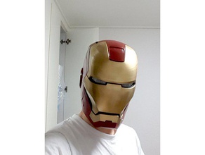 homem de ferro capacete usável robótica a cabeça ironman 3d print model - Mito3D