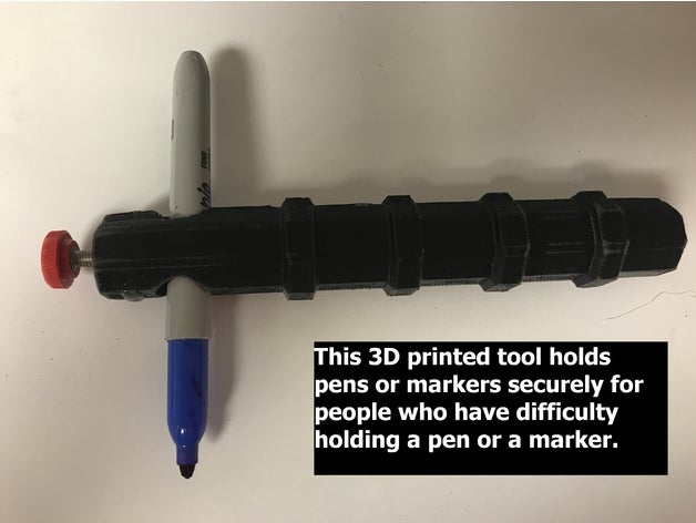 3d penmarker sahibi basılmıştır sanat araçlar yardımcı assistivetech aygıt teknoloji serebral palsi 3D print model - Mito3D