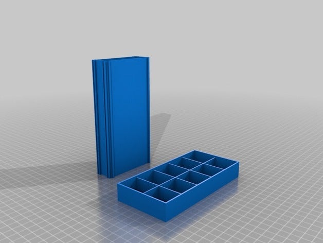 stackable boxes customized 150 75 mm 10 compartments tool holders 3D print model - Mito3D