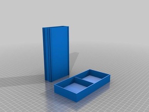 stackable boxes customized 150 75 mm 2 compartments tool holders 3d print model - Mito3D