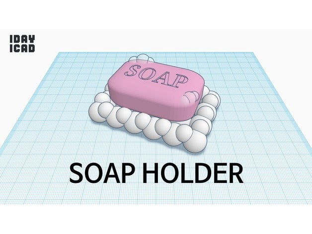 1day 1cad soap holder bathroom 1day1cad 3D print model - Mito3D