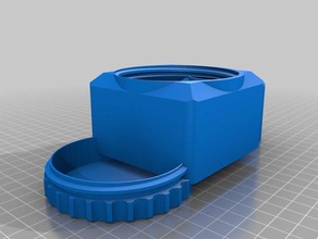 my customized cuboidal double box screw top tool holders & boxes 3d print model - Mito3D