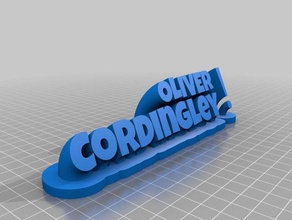 nameplate office customized 3d print model - Mito3D