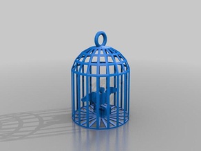 noël déco ange toilettes birdcaged sculptures 3d print model - Mito3D