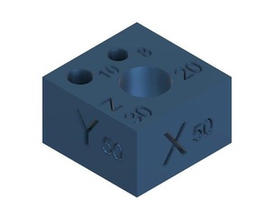 calibração cubo de 50mm buraco A impressão 3d testes 3d print model - Mito3D