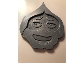 deltarune lancer coins badges chin face god help mee please 3d print model - Mito3D