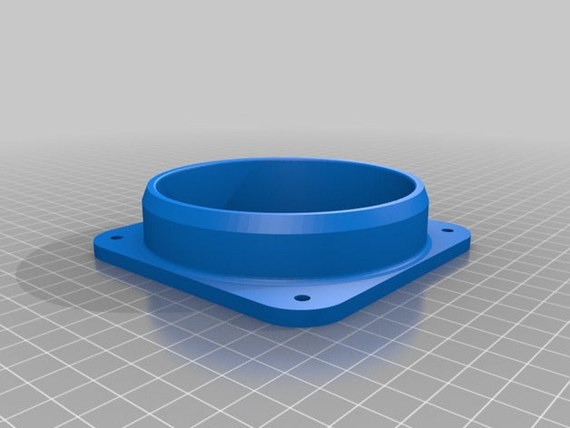 100mm duct flange 3d printing adapter flansch 3D print model - Mito3D