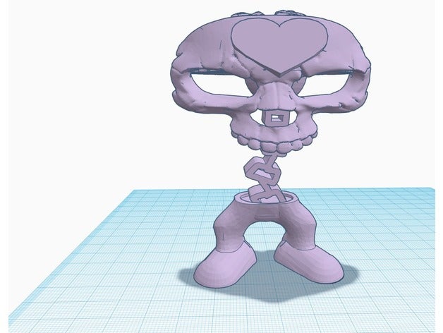 esqueleto funko 3d impressão funkopops crânio 3D print model - Mito3D