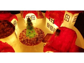village christmas elves living wires hollow art 3d print model - Mito3D