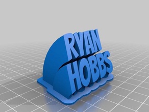 nameplate -- ryan hobbs office customized 3d print model - Mito3D