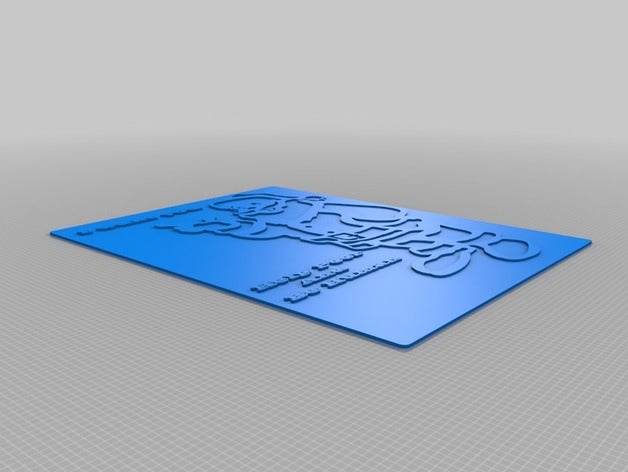 santa claus postcard decor christmas decoration 3D print model - Mito3D