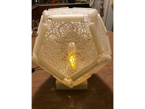 dodecaedro lámpara de animación la llama decoración adafruit baratija luces animados arduino led 3d print model - Mito3D