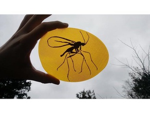 mosquito en ámbar a los animales transparente 3d print model - Mito3D