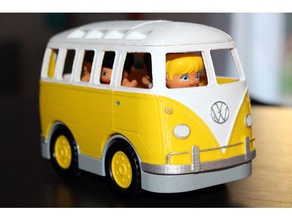 vw 1970 uyumlu Çift ya da çatı van oyuncak oyun aksesuarlar lego volskwagen otobüs 3d print model - Mito3D