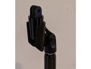 gopro mount stand microfono a clip fotocamera 3d print model - Mito3D