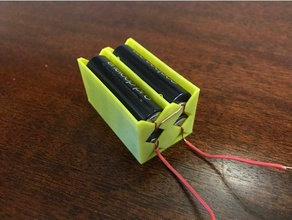 stacked 4 aa battery holder diy 3d print model - Mito3D