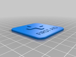 premiers soins badge les signes et logos 3d print model - Mito3D
