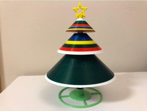 simple christmas tree sculptures easy 3d print model - Mito3D