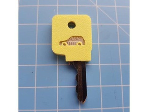 garage key identifier cap keychains car keys 3d print model - Mito3D