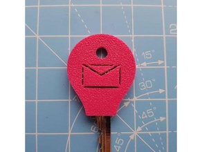 cassetta postale identificatore di chiave cap i portachiavi le chiavi tappo 3d print model - Mito3D